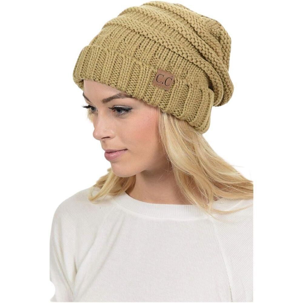 C.C Tan Knitted Winter Beanie